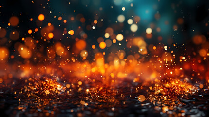 Fototapeta premium Close-up view of flames on black background