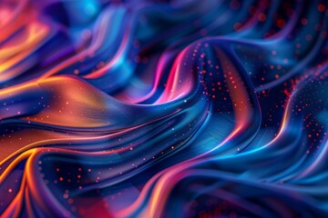 abstract background with blue and red glittering waves. abstract background Programming for Primaries 