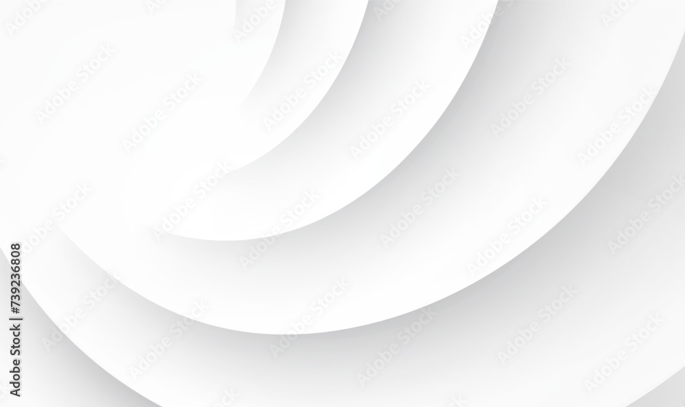 Aufkleber abstract futuristic 3d white architecture circular concentric background. white circle abstract back