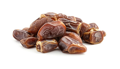 Obraz premium a pile of dried dates isolated on white background