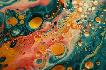 This marbleizing paint technique on paper produces unique designs through swirling patterns and a fluid texture