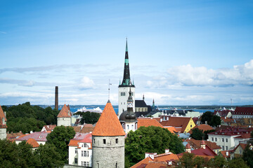 view of the old town of tallinn, estonia