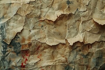 Stains and torn edges on this old paper texture lend it an antique grunge look and nostalgic feel