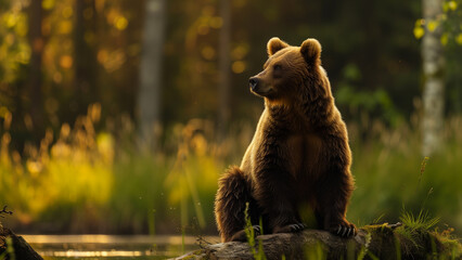 Wild Solitude: Bear in the Forest