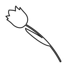 A sketch of a Tulip. View from above. Vector illustration