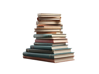 Stack of books 3D rendering png / transparent