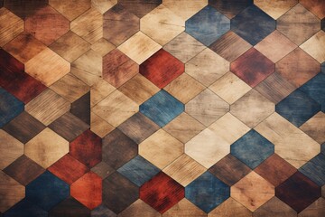a multicolored wooden floor