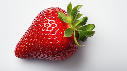 Fresh and vibrant strawberries on a clean white background