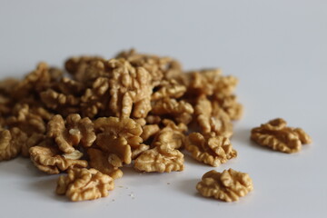 Pristine pile of premium dry walnuts, ideal for culinary creations and healthy snacks