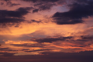 cloudy sunset in Bali, Indonesia