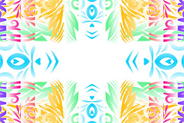 Beautiful abstract design of batik ethnic dayak borneo pattern 