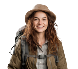 Happy traveler cut out