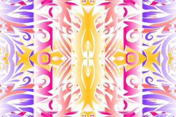 Beautiful abstract design of batik ethnic dayak borneo pattern 