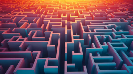 Abstract colorful maze wallpaper, colorful puzzle