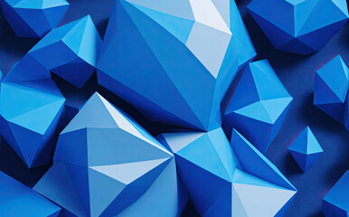  blue color geometric concept,