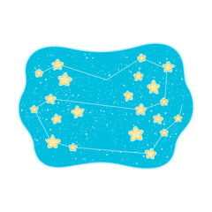 Cartoon blue starry sky background