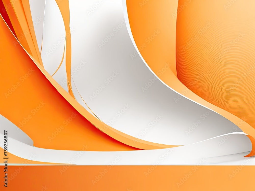 Poster abstract smooth orange backdrop layout for a business report using a designstudioroom site template