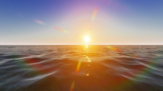 Morning sea sunrise time lapse