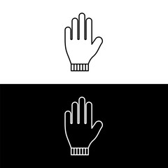 Obraz premium Glove outline icon. linear style sign for mobile concept and web design. Gardening gloves line vector icon. Symbol, logo illustration. Pixel perfect vector graphics
