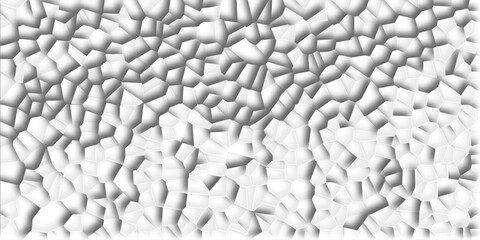 Abstract white paper cut shadows background realistic crumpled paper decoration textured with multi layers.Broken tiles mosaic seamless pattern.white gravel texture wallpaper.
