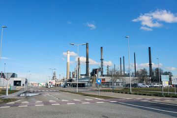 Refinery of BP Europoort in the Europoort harbor as part of the port of Rotterdam