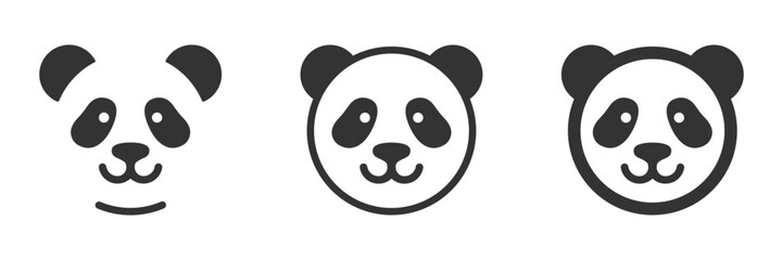 Panda face icon. Vector illustration