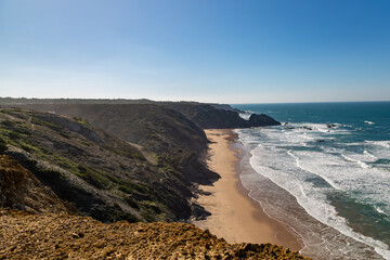 On the Beach Praia da Barradinha close to Aljezur in Portugal