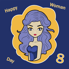 porteait of woman happy woman day