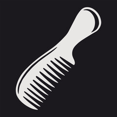Classic comb monochrome vintage sticker