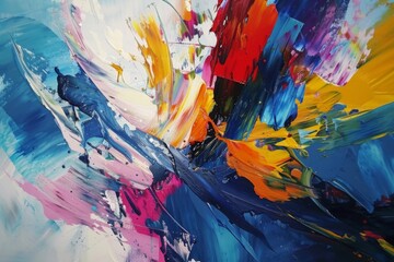 Artistic Chaos - Vibrant Paint Splatter Canvas: This image captures the essence of creative freedom, with vibrant paint splatters that form an abstract composition evoking the spirit of artistic chaos