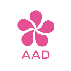 AAD  logo design template vector. AAD Business abstract connection vector logo. AAD icon circle logotype.
