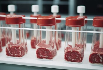 Clean cell-based meat. Muscle and connective tissue cultured from animal cells. Lab-grown meat.