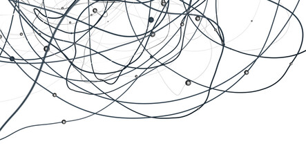 The structure of the network connection of points and lines. Data technology.