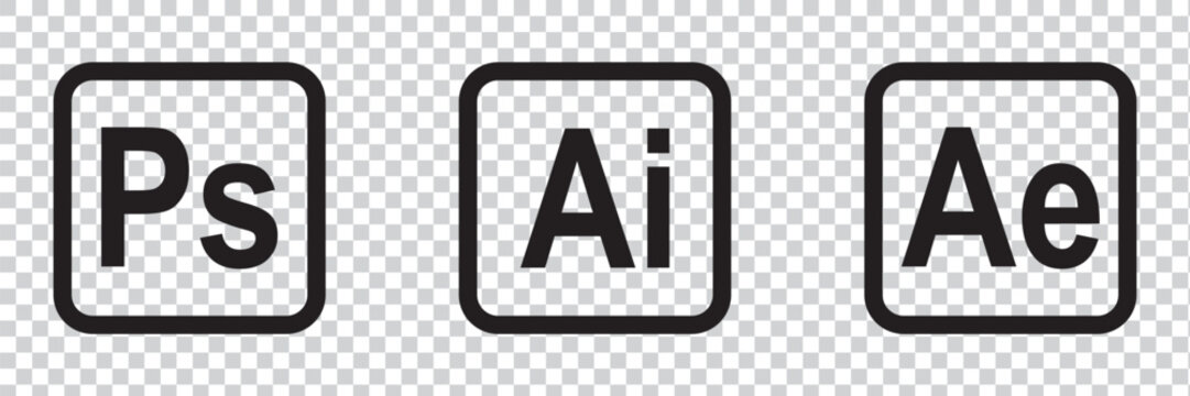 Transparent PNG available
Adobe Products Icon Set: Illustrator, Photoshop, InDesign, Premiere Pro, After Effects, Acrobat DC, Lightroom, Dreamweaver ... Icons for your website design. In eps 10