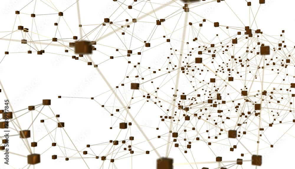 Aufkleber The structure of the network connection of points and lines. Data technology.