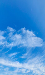 Blue Sky Background with Beautiful White Clouds .