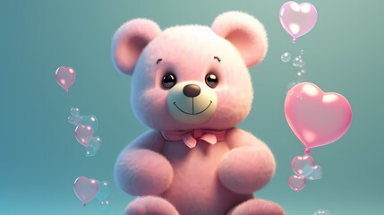 Fototapeta premium Warm scene with stuffed teddy bear