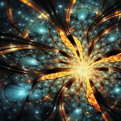 Abstract fractal. Fractal art background for creative design. Decoration for wallpaper, desktop, poster, cover booklet. Print for clothes, t-shirt. creative illustration for design.