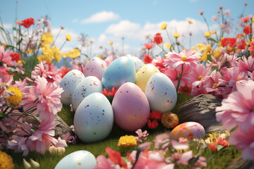 Obraz na płótnie Canvas Easter vivid background