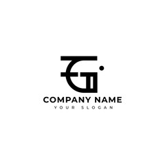 Modern Letter Eg logo vector design template