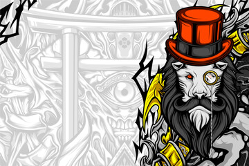 cultural full face mask illustration