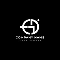 Obraz premium Modern Letter Ed logo vector design template