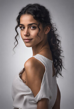 Retrato de uma jovem modelo mulher de origem latina.