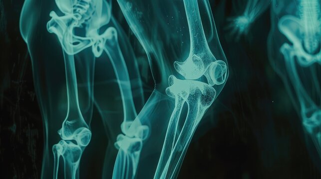 Film x-ray human's knee joints