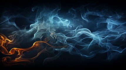 Fototapeta premium Experimental photography of smoke patterns against a dark background, capturing the fluid and ephemeral shapes, ethereal and mysterious mood, Photography, backl