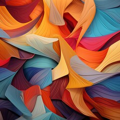 Colorful abstract background. Psychedelic pattern of wavy lines.