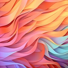 Abstract wavy background. 3d render. Colorful waves.