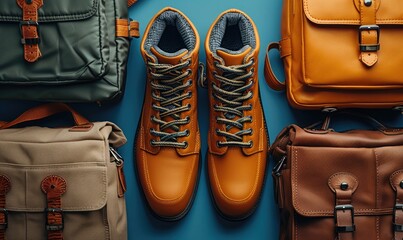photo of casual shoes and bags