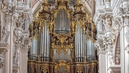 The largest organ in the world in the cathedral of Passau, Bavaria, Germany