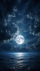 Fototapeta na wymiar photo illustration of the full moon at night which looks very beautiful